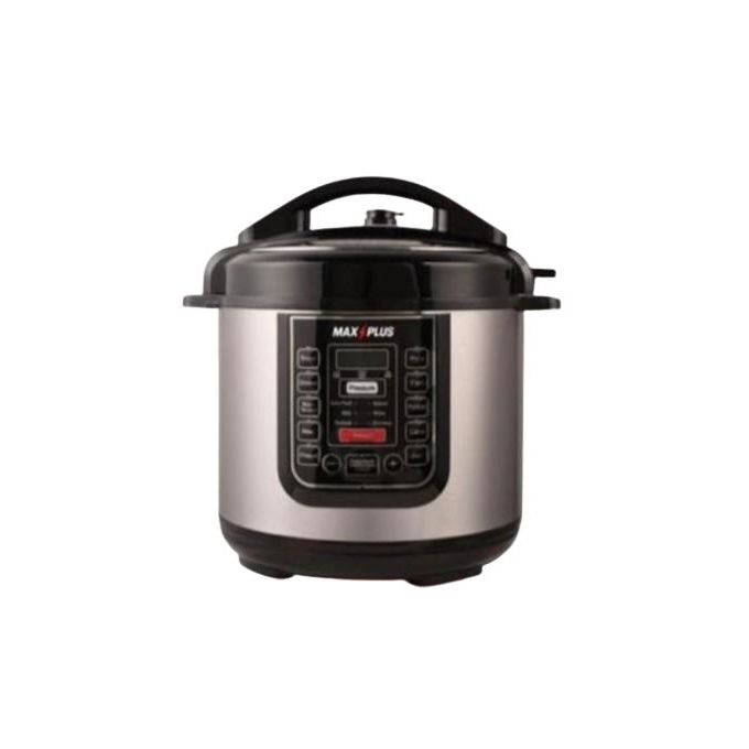 Maxplus 6.5 Liters Digital Multi-function Pressure Cooker with Food Steamer - Silver & Black view 2