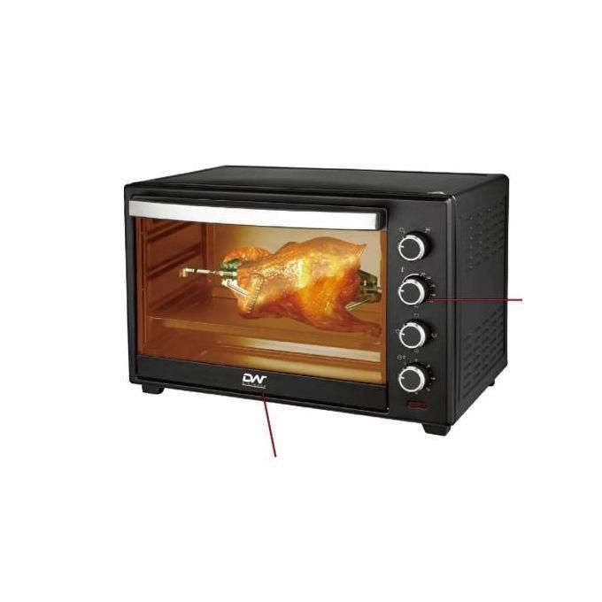 Digiwave 48 Liters Electric Mini Oven 2000w With Rotisserie Function - Black thumbnail 2 (Silver)