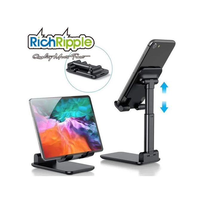 Desktop Mobile Phone Holder Portable Foldable Phone Stands-Black - ORAIMO