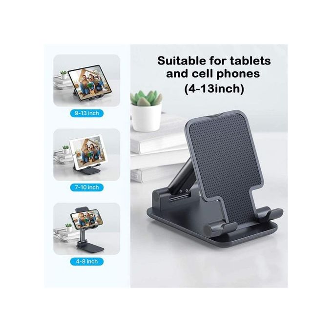 Desktop Mobile Phone Holder Portable Foldable Phone Stands-Black thumbnail 3