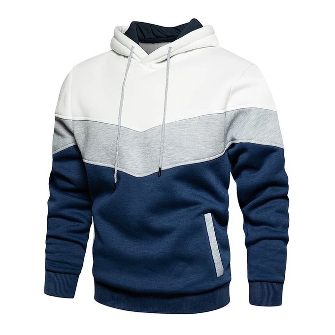 Mens Sport Outdoor Cotton Long Sleeve Hoodies Sportwear Warm Sweatshirts White - MEN
