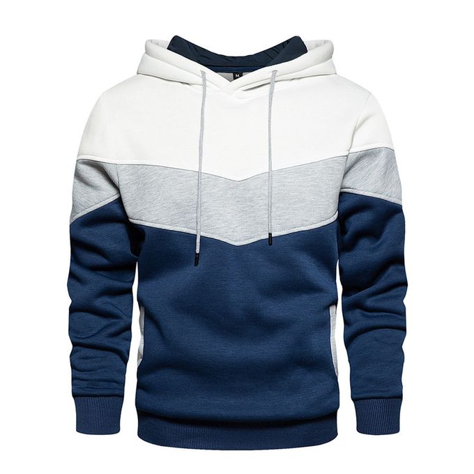 Mens Sport Outdoor Cotton Long Sleeve Hoodies Sportwear Warm Sweatshirts White thumbnail 3