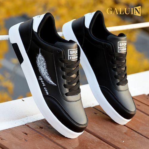 GALUIN 2024 Mens Casual Board Shoes Running Sneakers - Black - GALUIN