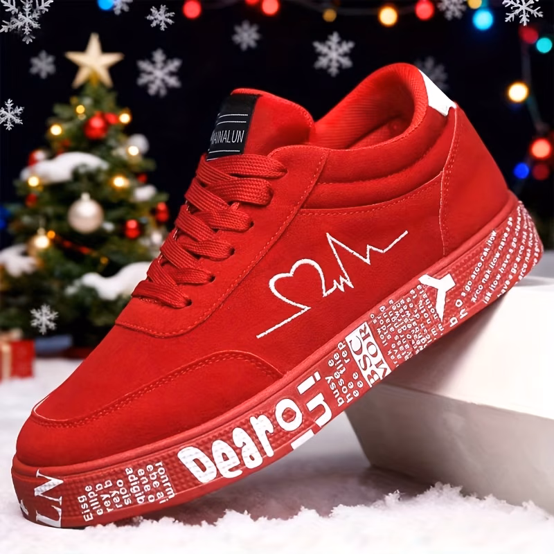 Breathable Mid-Top Sneakers, Heart & Music Graphic Design, Casual Streetwear Shoes for Couples, Valentine's Day & Birthday Gifts (Large Sizes Available), Cute Shoes, Comfort Footwear, Round Toe Design image 1 Breathable Mid-Top Sneakers, Heart & Music Graphic Design, Casual Streetwear Shoes for Couples, Valentine's Day & Birthday Gifts (Large Sizes Available), Cute Shoes, Comfort Footwear, Round Toe Design - view 1 (Black) UK 6