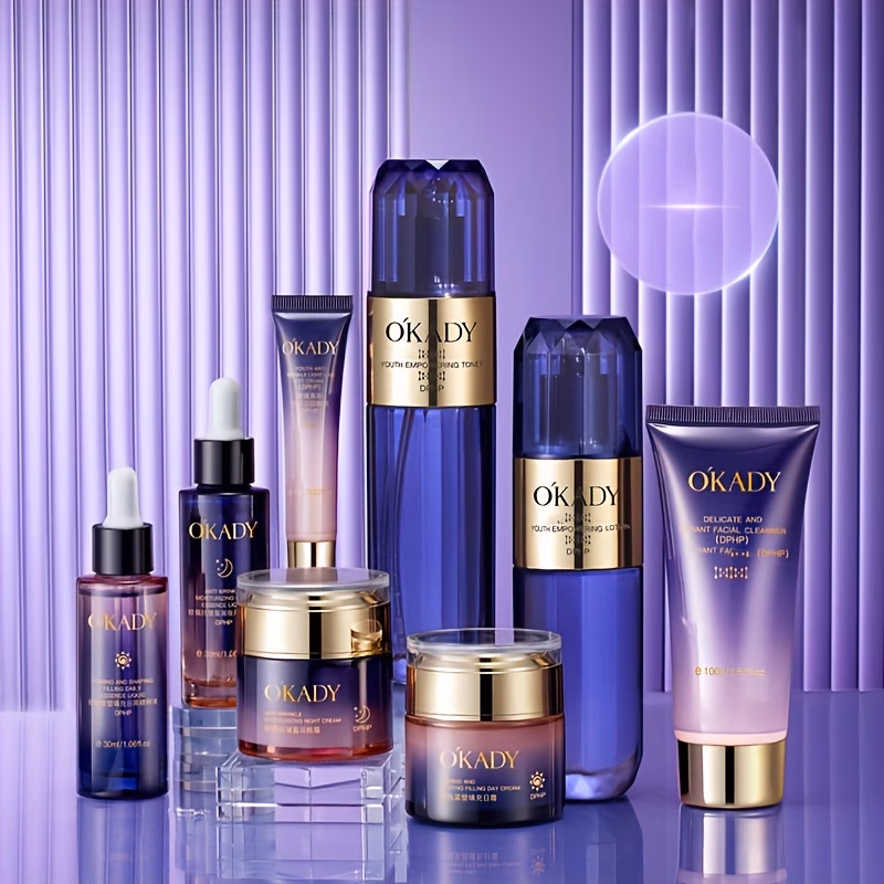 Hydrating Facial Care Set Valentine's Day Gift - 8pcs Moisturizing Skincare Collection for All Skin Types with Hyaluronic Acid & Glycerin, Hypoallergenic Formula Can Be Used Day or Night image 1 Hydrating Facial Care Set Valentine's Day Gift - 8pcs Moisturizing Skincare Collection for All Skin Types with Hyaluronic Acid & Glycerin, Hypoallergenic Formula Can Be Used Day or Night - view 1 (Rose)