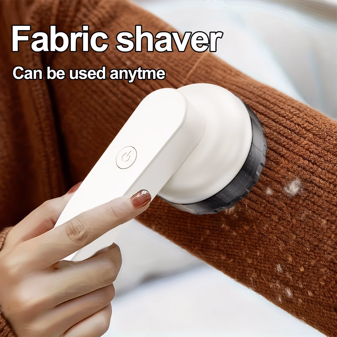 White Lint Remover | USB Rechargeable and Portable, Highly Efficient Fabric Lint Remover with Powerful Motor and One-Button Start, Suitable for Clothing, Fabrics, Bedding, Carpets, and Sofas | Perfect Holiday Gift for Family and Friends - view 1 (Silver)
