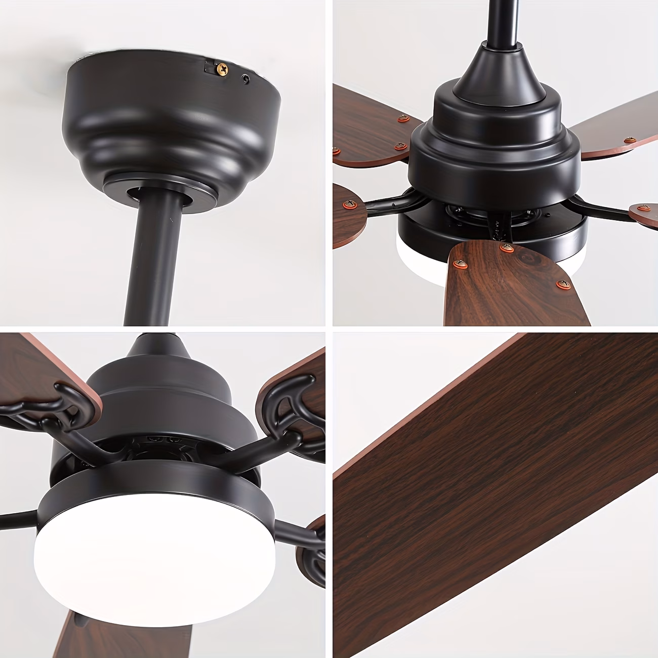Sofucor 1pc 132Cm Ceiling Fan Featuring Lights And Remote Control, with 6 Speed Settings, 3 Color Options, And a 3-Timer Function. This Low-Profile, Noiseless Reversible DC Motor Ceiling Fan Is Suitable for Bedrooms And Living Rooms thumbnail 3 (Silver)