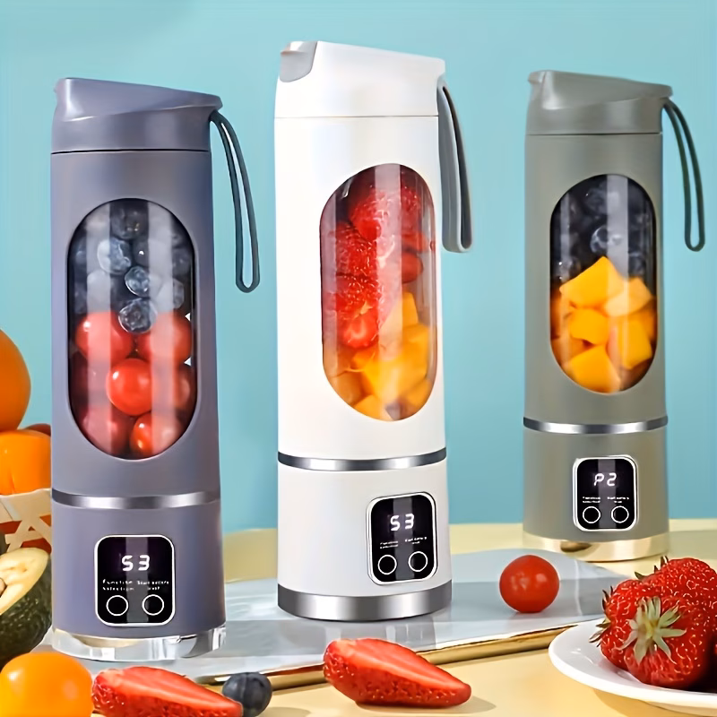 Portable USB-Rechargeable Blender & Juicer - Easy Clean, Perfect for Fruit & Vegetable Drinks, Milkshakes - 10.14oz to 16.91oz Capacity image 1 Portable USB-Rechargeable Blender & Juicer - Easy Clean, Perfect for Fruit & Vegetable Drinks, Milkshakes - 10.14oz to 16.91oz Capacity - view 1 (Silver)