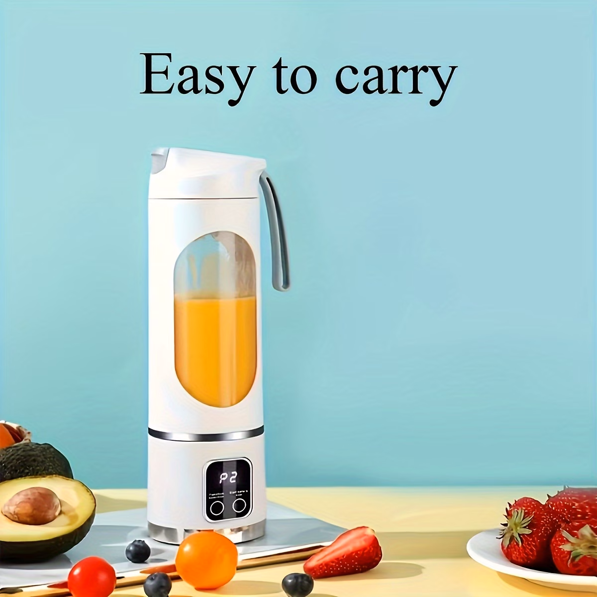 Portable USB-Rechargeable Blender & Juicer - Easy Clean, Perfect for Fruit & Vegetable Drinks, Milkshakes - 10.14oz to 16.91oz Capacity thumbnail 2 (Silver)