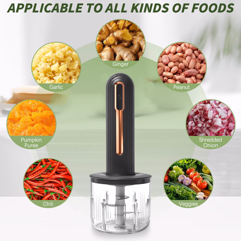 4-in-1 Hand Blender, Cordless Food Processor & Blender Set | USB Rechargeable, 4 Bowls Included – Mini Food Chopper for Smoothies, Baby Food & Sauces, Simple Operation for Small Kitchens.Great Value for Quick Meal Prep & Healthy Eating - view 1 (Silver)